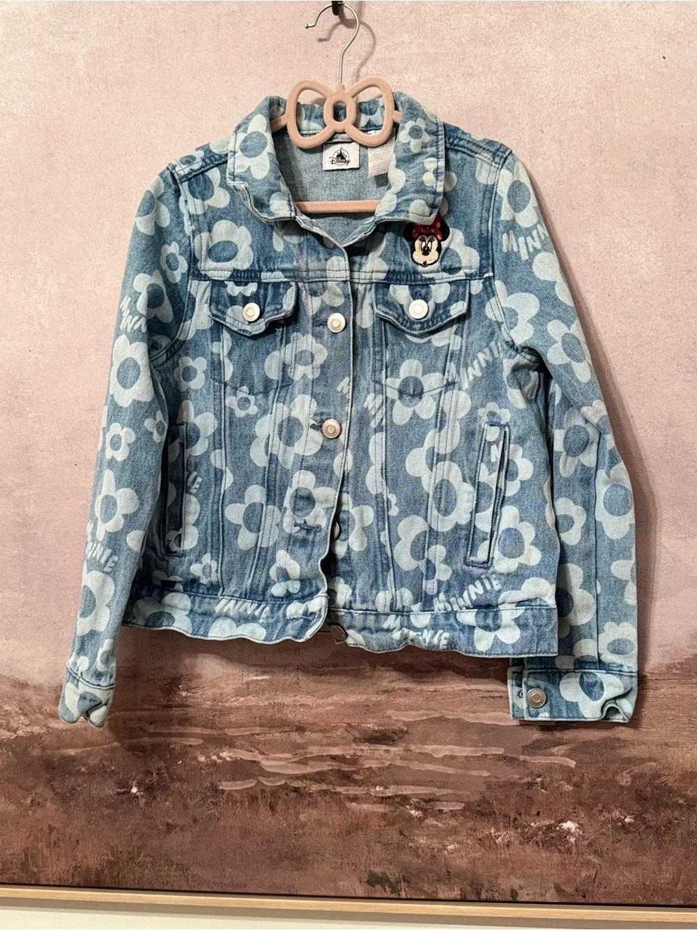 Disney Girls Minnie Mouse Denim Jacket Size M ( 7-8)
